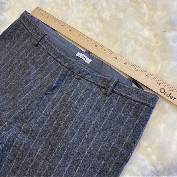 GAP GRAY STRIPED WOOL BLEND LINED SLACKS - Picture 4 of 5